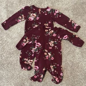 Two 0-3 months sleep and play. Very good condition.